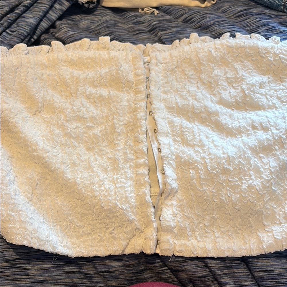 Forever 21 Ivory Textured Blouse